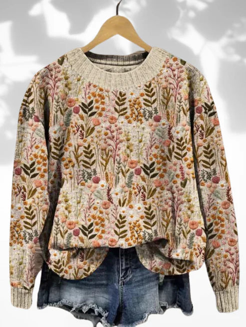 Levoire | Pull Confortable À Fleurs