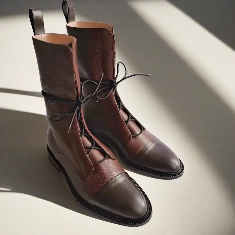 Levoire | Bottes Vintage À Talons Pour Femmes Braun
