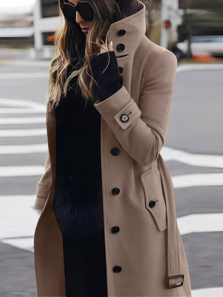 Levoire | Veste Classique Pour Femmes Avec Fermeture À Bouton Kaki