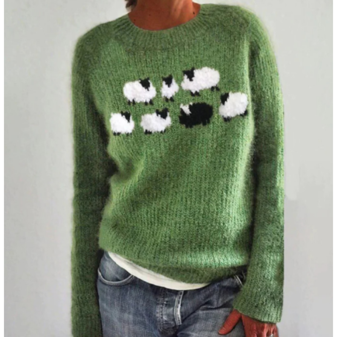 Levoire | Pull avec col rond pour femmes Vert