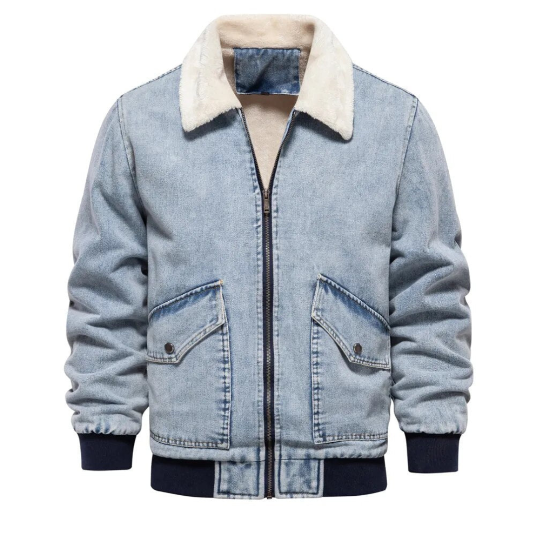 Levoire | Blouson Hommes Bomber Design Tendance Bleu clair