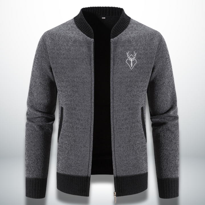 Levoire | Pull élégant et confortable avec zip Gris Foncé