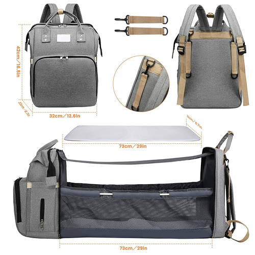 Levoire | Le tout-en-un sac à langer intelligent Sac pratique avec station à langer