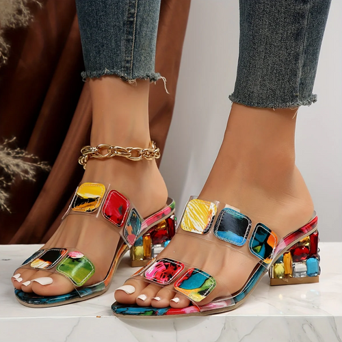 Levoire | Sandales À Levoire | Talons Transparents Colores Femme - Confortable