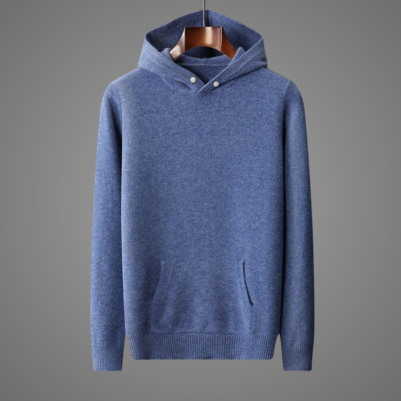 Levoire | Sweat À Capuche À Manches Longues Avec Poches Bleu
