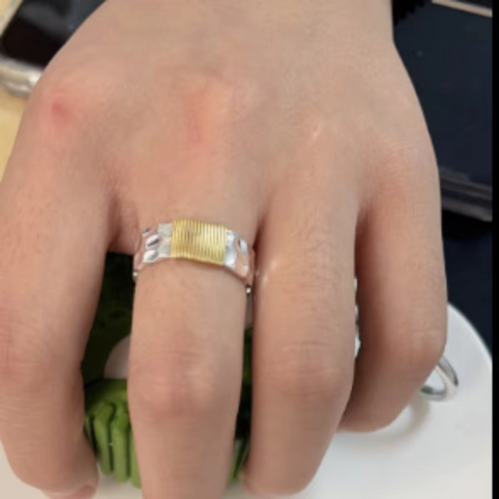 Levoire | Découpe De Vin Or Fils Bague En Argent Argent