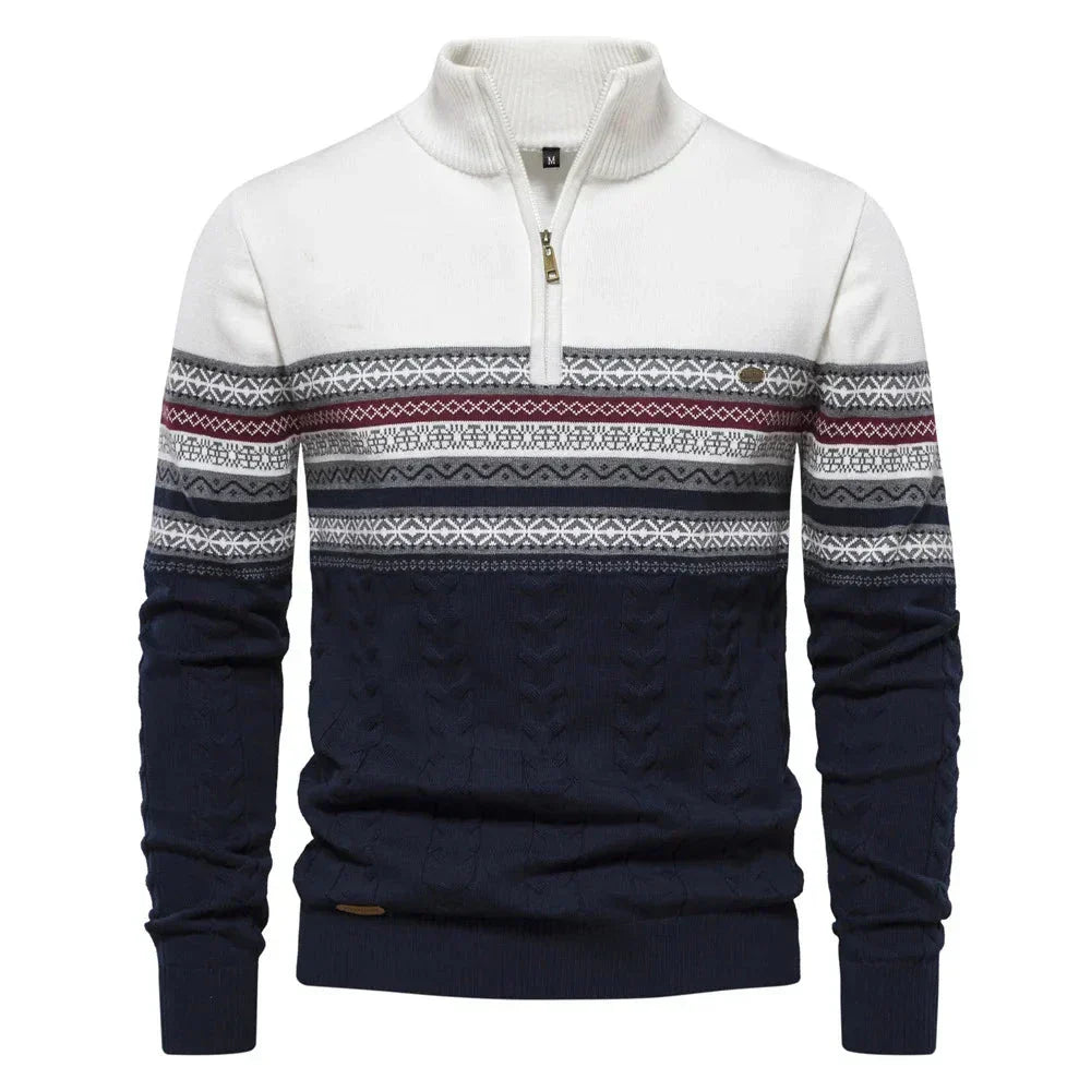 Levoire | Pull de haute qualité avec motifs rétro Blanc