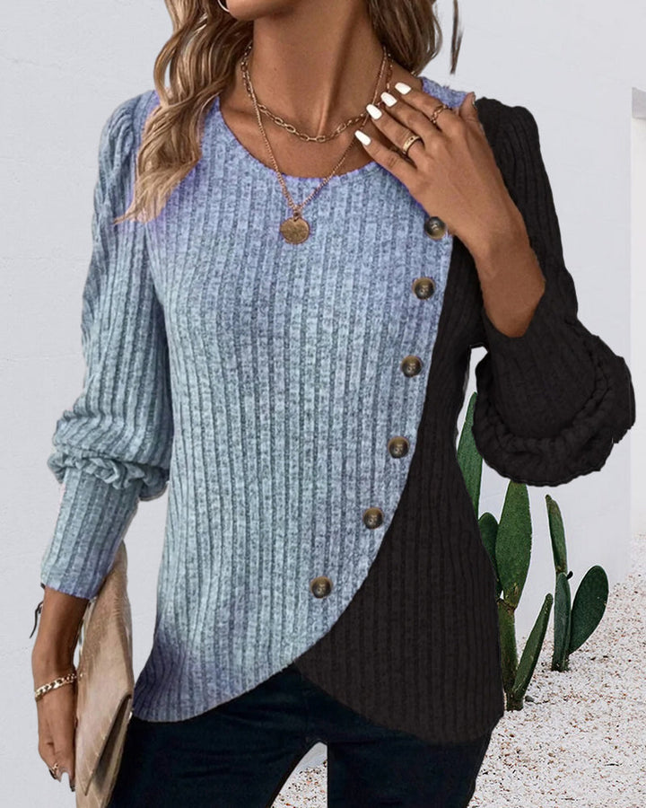 Levoire | Väriblokki Rento T-shirt Bleu