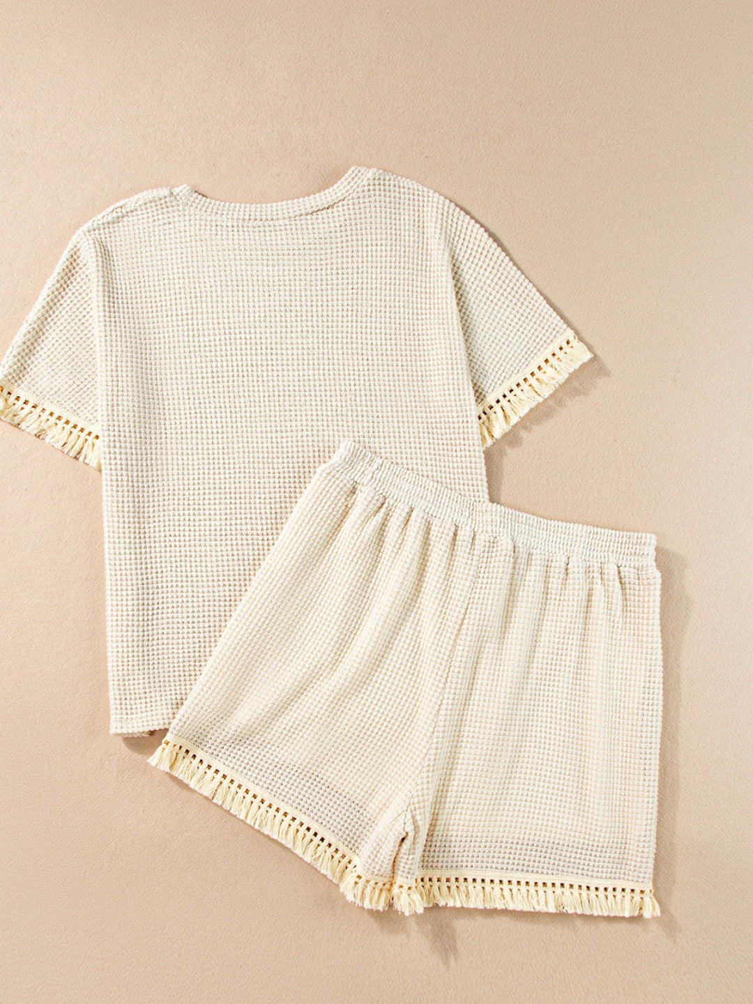 Levoire | Franges T-Shirt Col Rond Et Ensemble Shorts