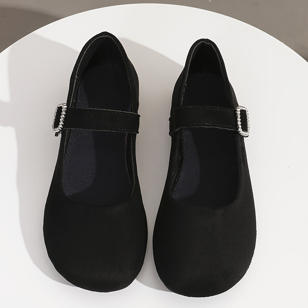Levoire | Ballerines Femme Unies Avec Boucle En Cristal
