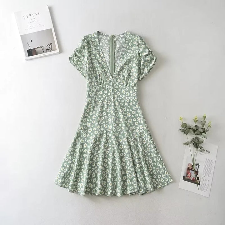 Levoire | Robe D'Été À Motifs Floraux Vert