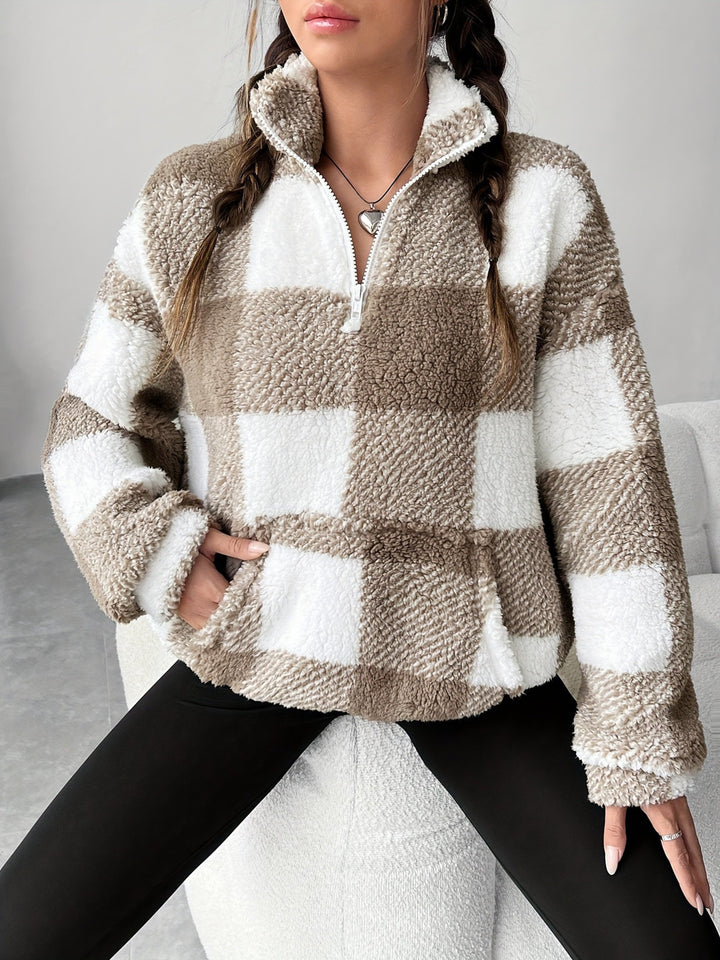 Levoire | Sweat À Capuche En Polaire Rayé Khaki