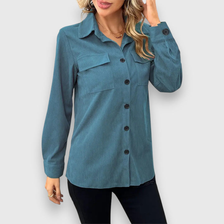 Levoire | Chemise Jacket En Cord Look Bleu