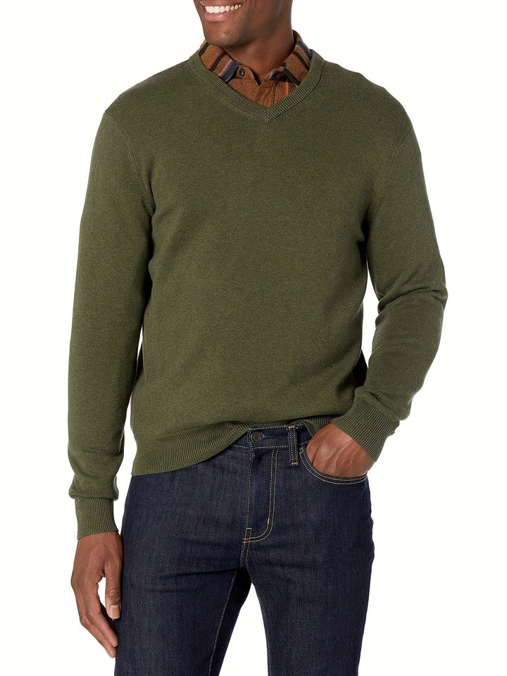 Levoire | Non Assemblé Tricoté V-Col Veste Vert olive
