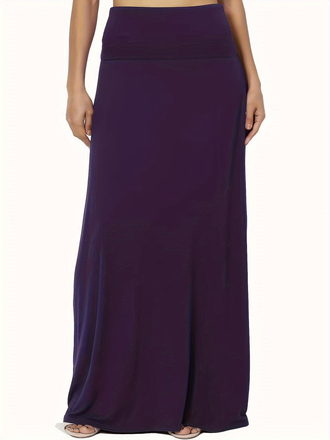 Levoire | Jupe Maxi Multicolore À Taille Haute Lilas