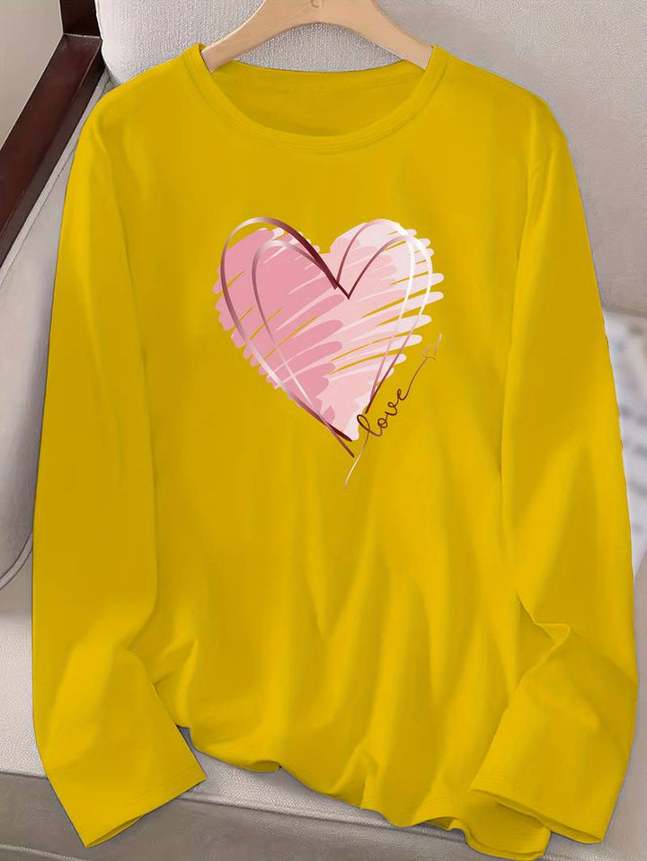 Levoire | T-shirt Manches Longues Imprimé Cœur et Amour