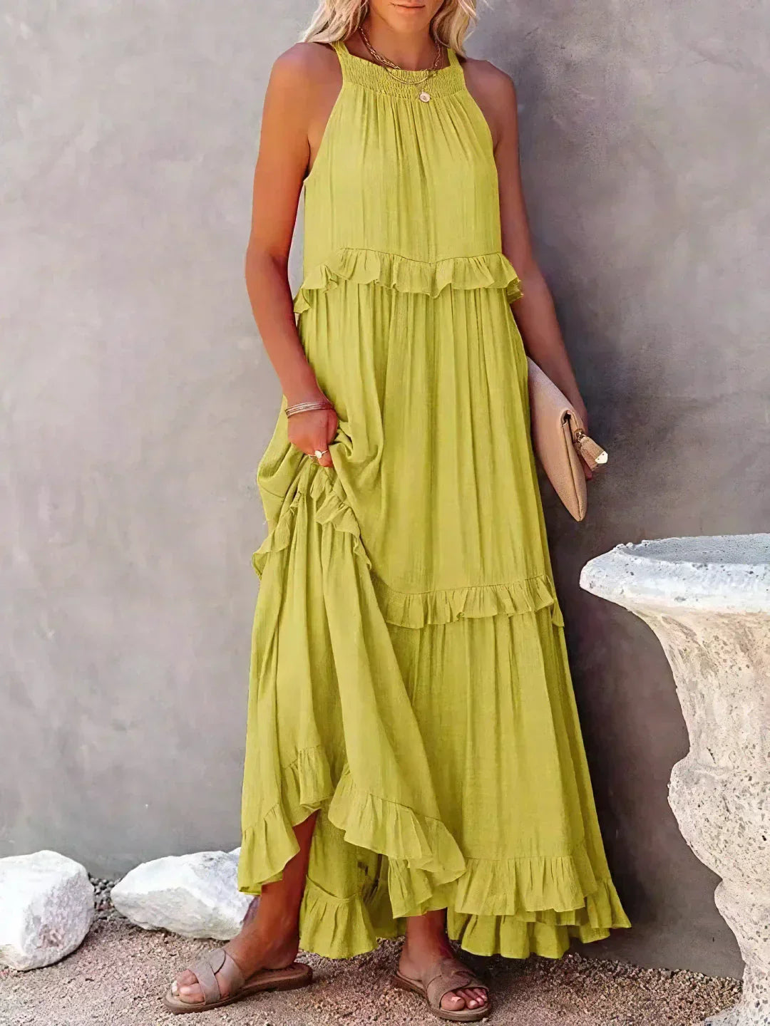 Levoire | Robe D'Été Locker Jaune
