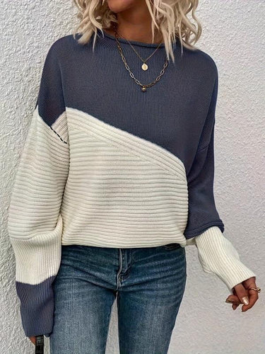Levoire | Élégant Pull En Jersey Bicolore