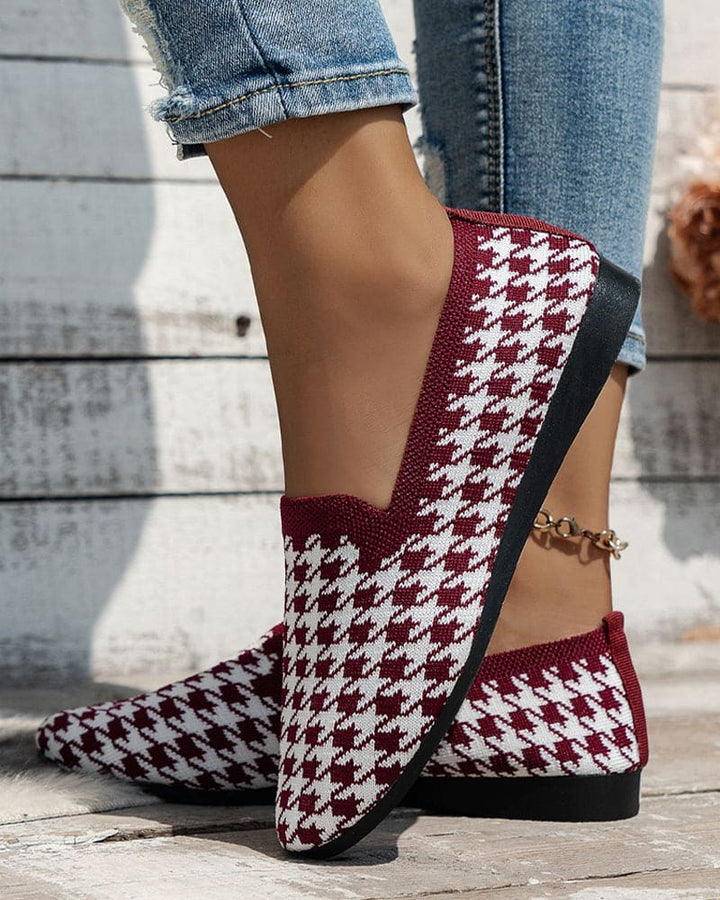 Levoire | Chaussures En Tissu Doux À Carreaux