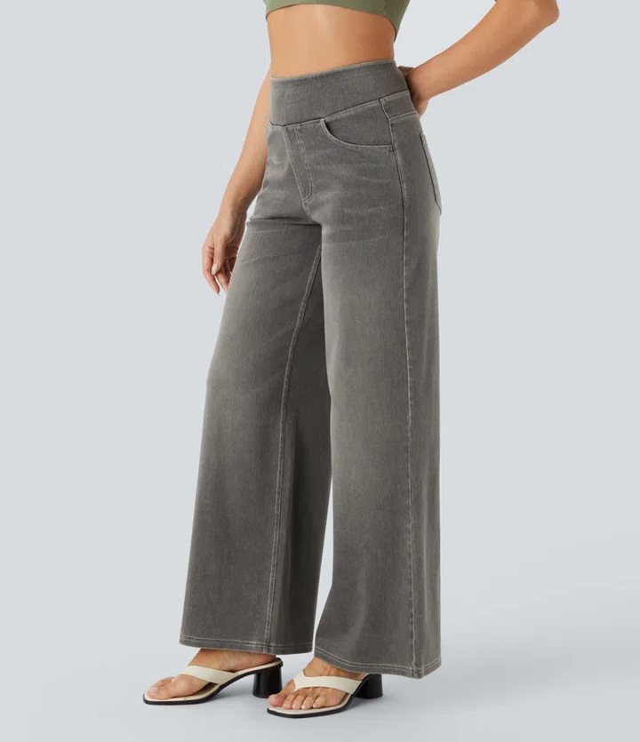 Levoire | Pantalon Denim Stretch Taille Haute Femme