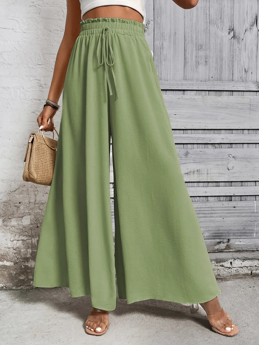 Levoire | Honey Tied Pantalon Large Taille Haute