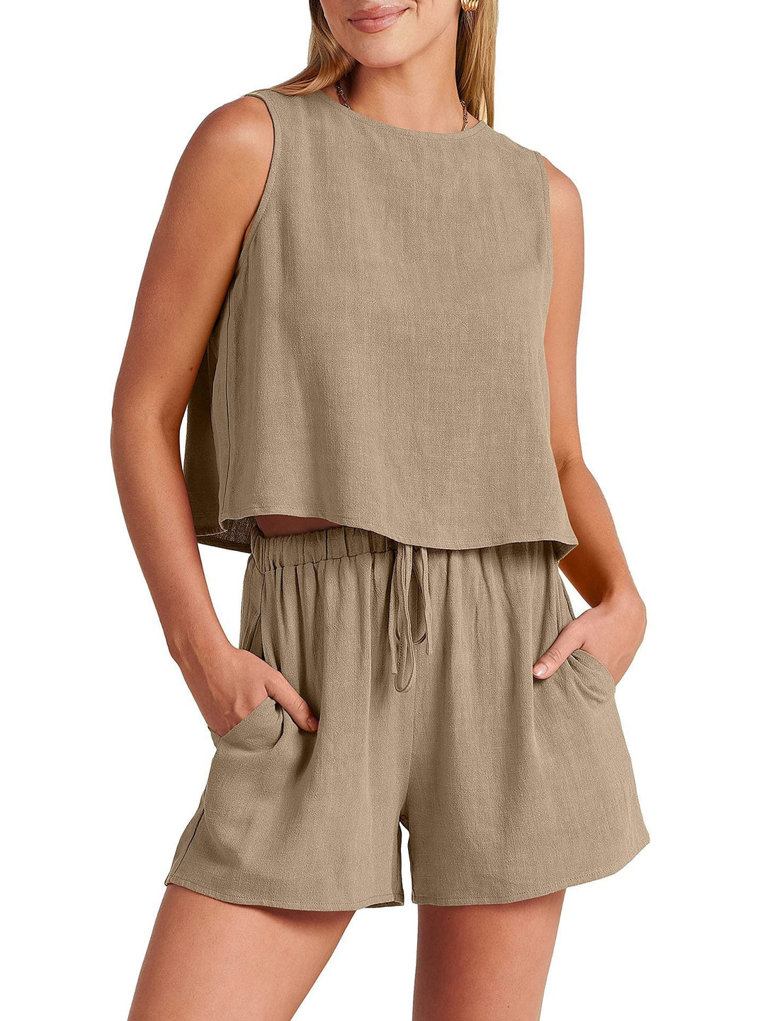 Levoire | Robe En Coton Douce Pour Femmes Khaki