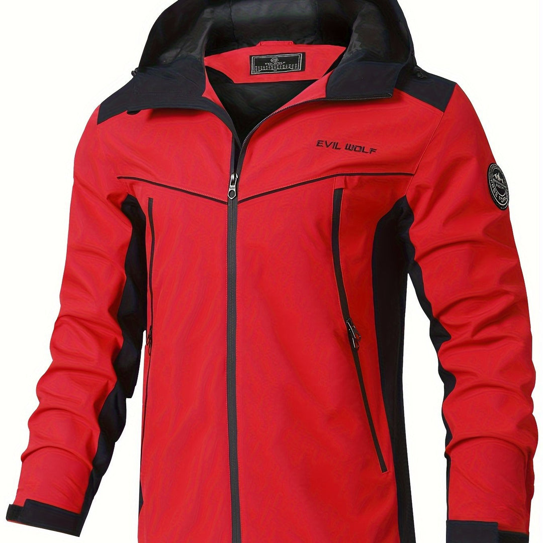 Levoire | Veste De Pluie Rayée Imperméable Pour Hommes Avec Capuche