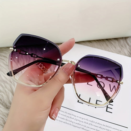 Levoire | Lunettes De Soleil Sans Contour Ornées De Cristaux Dégradés Pour Femmes