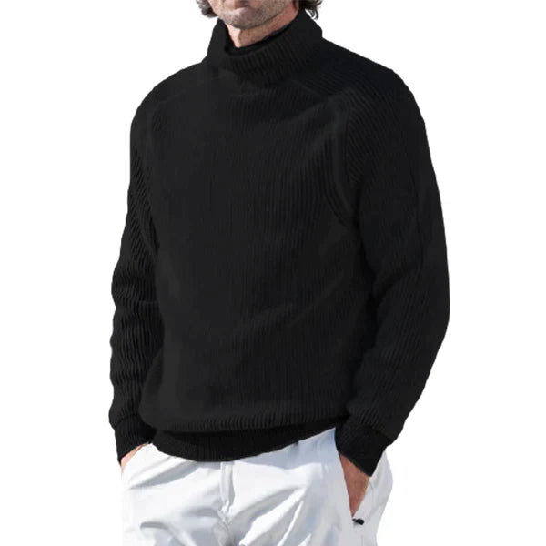 Levoire | Pull Col Roulé Élégance Noir