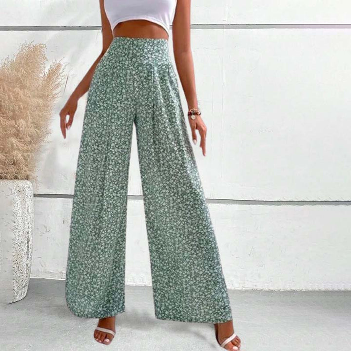 Levoire | Pantalon À Fleurs Vert