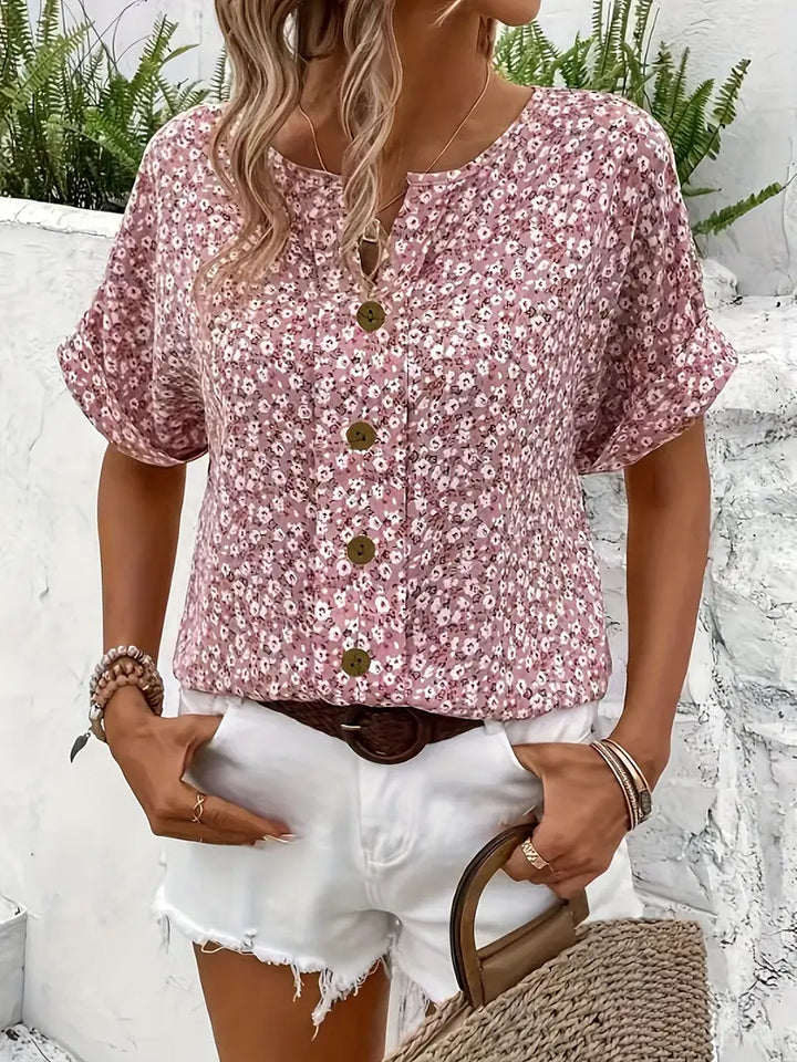 Levoire | Blouse Boutonnée Élégance Florale