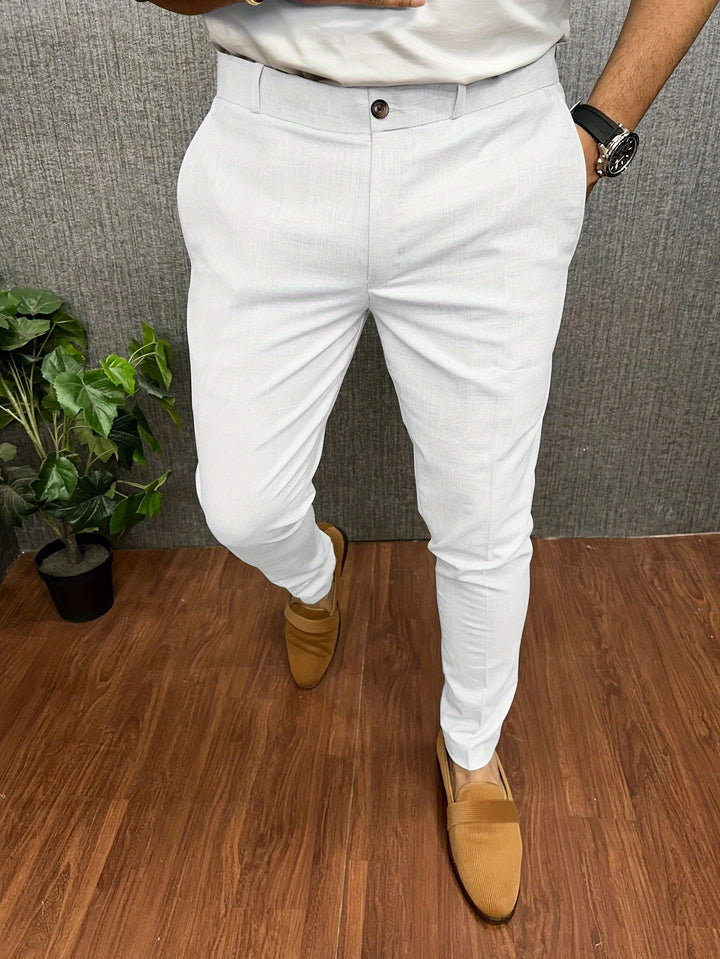 Levoire | Pantalons Élégants Pour Hommes Blanc
