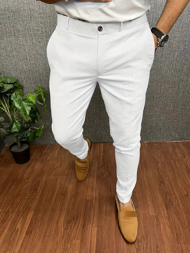 Levoire | Pantalon De Costume Semi-Formel Blanc