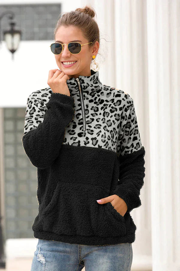 Levoire | Sweat à zip bicolore