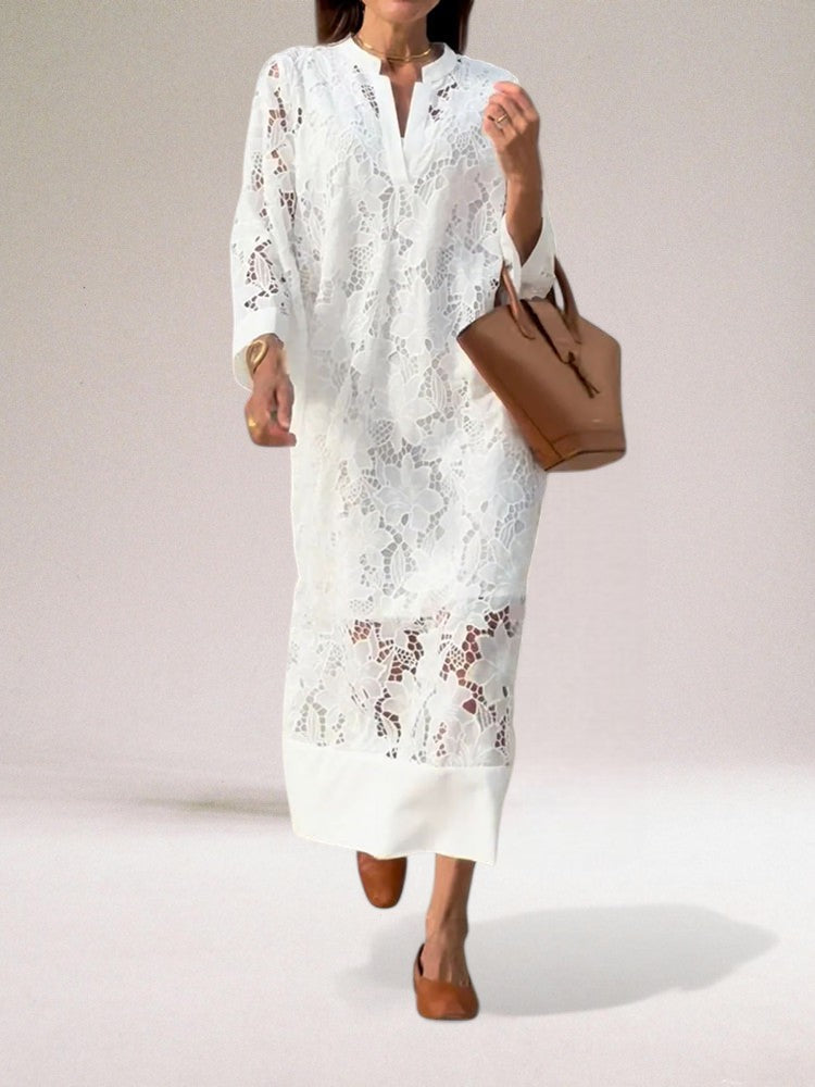 Levoire | Robe Longue En Dentelle De Luxe