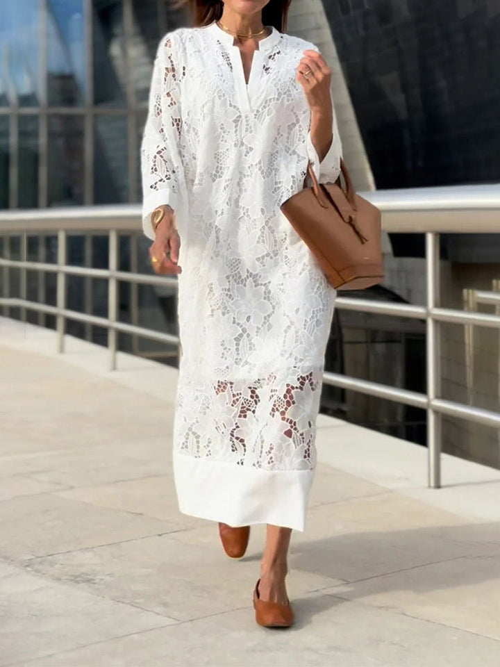 Levoire | Robe Élégante En Dentelle Blanc