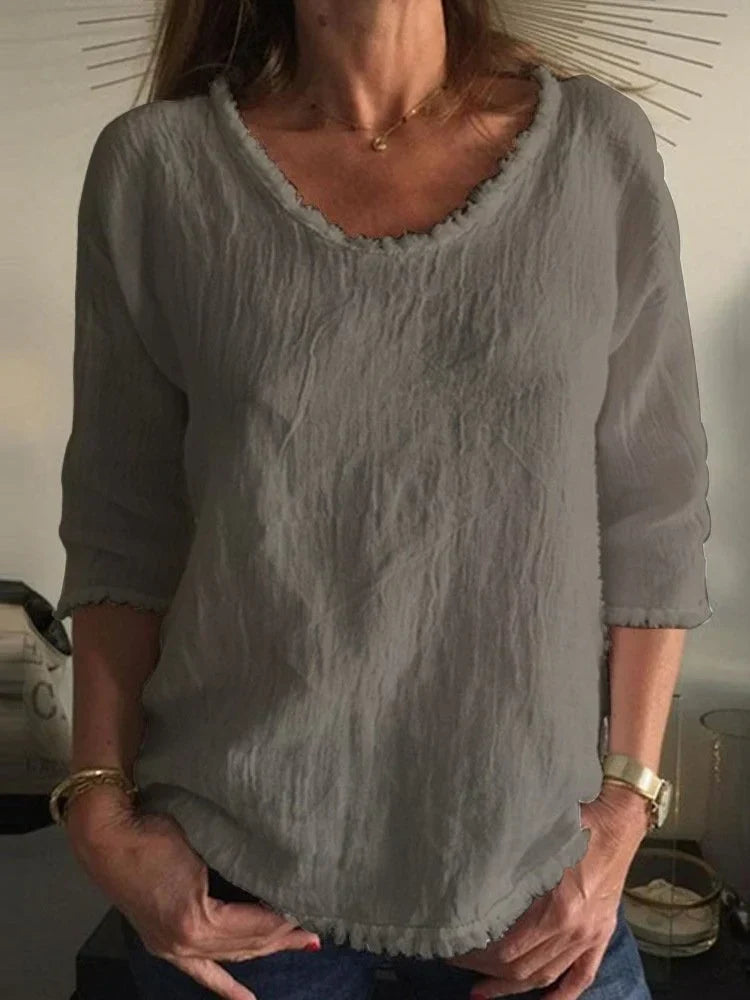 Levoire | Haut En Lin - Confortable Et Élégant Gris