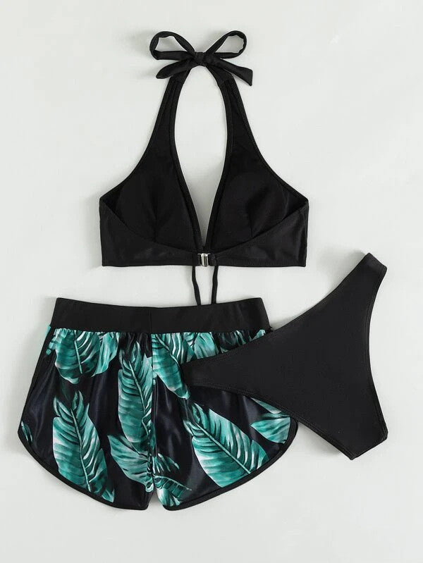 Levoire | Ensemble Bikini Bottom Et Shorts Pour Femmes