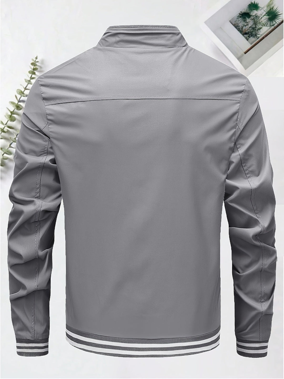 Levoire | Khaki Veste Tendance Pour Hommes Avec Fermeture Éclair Et Col Roulé