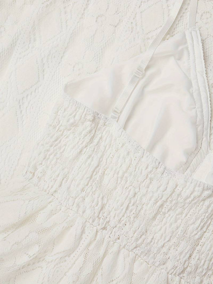 Levoire | Robe Maxi Boho D'Été Avec Bretelles Spaghetti Et Décolleté En V