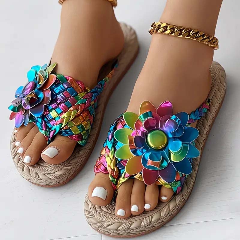 Levoire | Chaussures Plates Avec Fleurs 3D