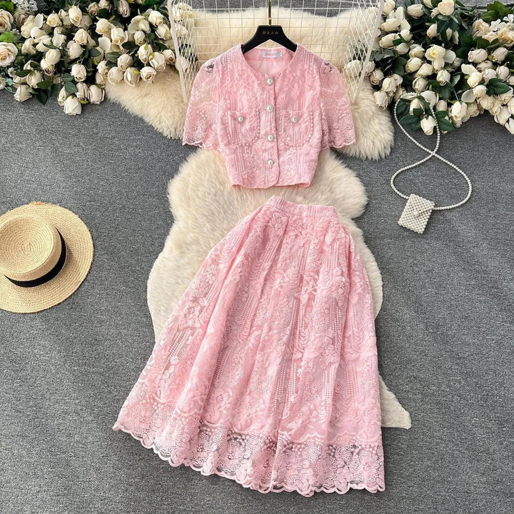 Levoire | Mode Robe Chemise avec des manches bouffantes Rosa