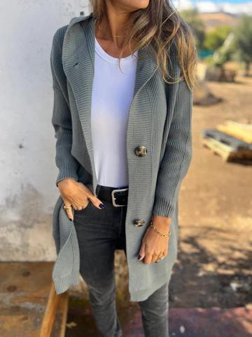 Levoire | Cardigan Pour Femme Avec Capuche Gris