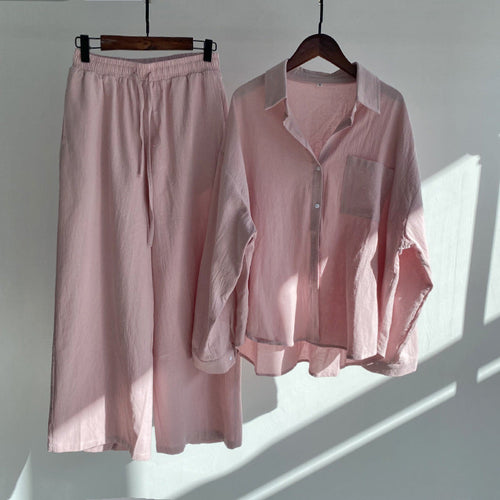 Levoire | Ensemble Élégant En 2 Pièces Avec Chemise & Pantalon Large
