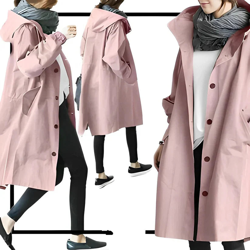 Levoire | Long Coupe-Vent Avec Capuche Rosa