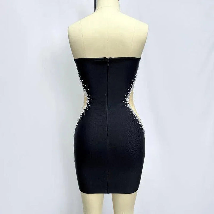 Levoire | Robe avec des perles et un haut noir
