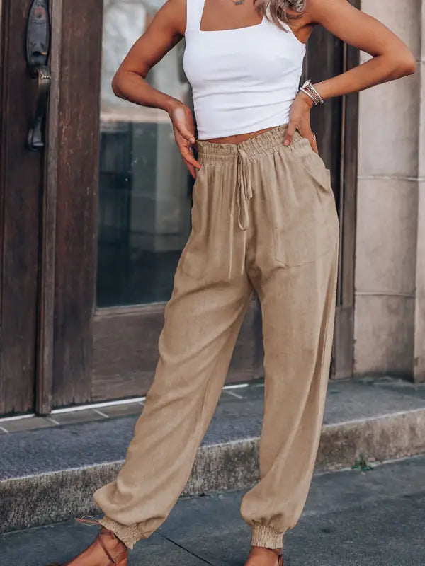 Levoire | Pantalons De Jogging Élégants Et Confortables Beige