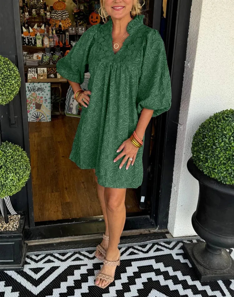 Levoire | Détail Volant Robe A-Line Vert