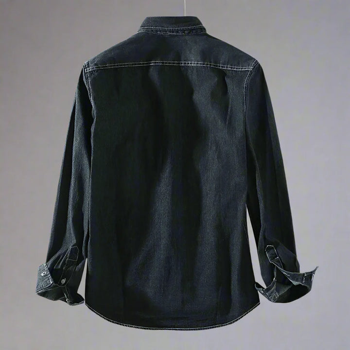 Levoire | Chemise En Denim Pour Hommes À Boutons Et À Manches Longues