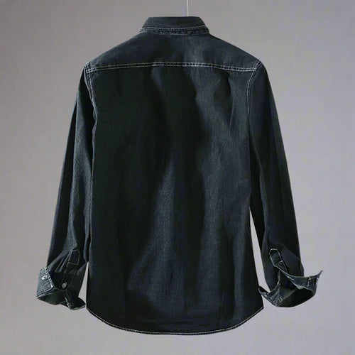 Levoire | Chemise En Denim Pour Hommes À Boutons Et À Manches Longues